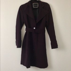 RW AND CO aubergine trench coat